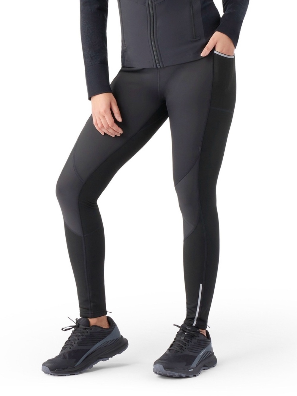 Smartwool Women's Active Fleece Wind Tight, Merino Wool Black - Size Medium